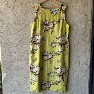 Vintage Linen Sheath Dress